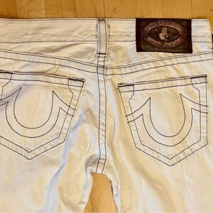 Vintage True Religion 810 Optic White Straight Jeans